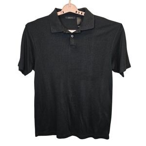 Vintage Clairborne Men's M Pullover Black Short Sleeve Polo Shirt